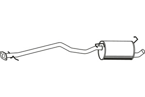 Intermediate muffler in the group Exhaust parts / Exhaust muffler & kits at  Professional Parts Sweden AB (P2516)