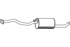 Intermediate muffler in the group Exhaust parts / Exhaust muffler & kits at  Professional Parts Sweden AB (P2533)