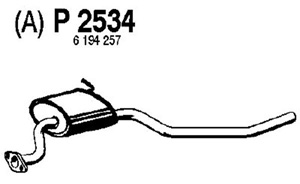 Intermediate muffler in the group  at  Professional Parts Sweden AB (P2534)