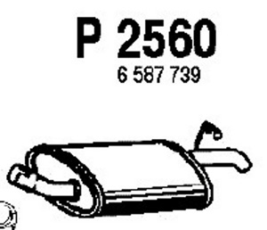 Rear muffler in the group  at  Professional Parts Sweden AB (P2560)