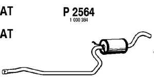 Intermediate muffler in the group  at  Professional Parts Sweden AB (P2564)