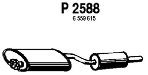 Intermediate muffler in the group  at  Professional Parts Sweden AB (P2588)
