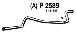 Rear pipe in the group  at  Professional Parts Sweden AB (P2589)