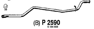Rear pipe in the group  at  Professional Parts Sweden AB (P2590)