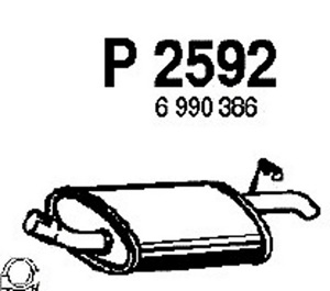 Rear muffler in the group  at  Professional Parts Sweden AB (P2592)