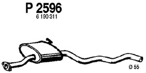 Intermediate muffler in the group  at  Professional Parts Sweden AB (P2596)
