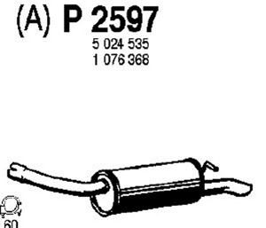 Rear muffler in the group  at  Professional Parts Sweden AB (P2597)