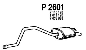 Rear muffler in the group  at  Professional Parts Sweden AB (P2601)