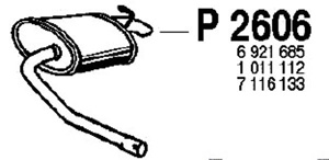 Rear muffler in the group  at  Professional Parts Sweden AB (P2606)