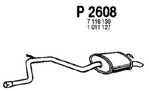 Rear muffler in the group  at  Professional Parts Sweden AB (P2608)