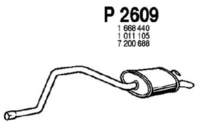 Rear muffler in the group  at  Professional Parts Sweden AB (P2609)