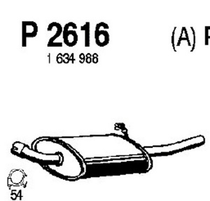Rear muffler in the group  at  Professional Parts Sweden AB (P2616)