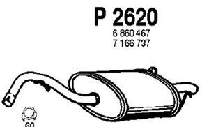 Rear muffler in the group  at  Professional Parts Sweden AB (P2620)