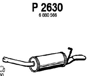 Rear muffler in the group  at  Professional Parts Sweden AB (P2630)