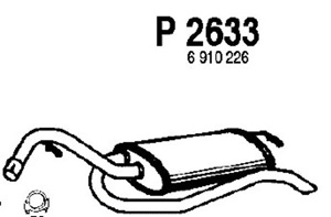 Rear muffler in the group  at  Professional Parts Sweden AB (P2633)