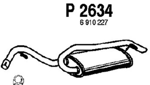 Rear muffler in the group  at  Professional Parts Sweden AB (P2634)