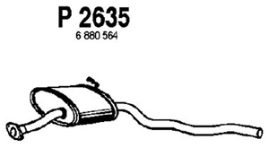 Intermediate muffler in the group  at  Professional Parts Sweden AB (P2635)
