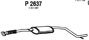 Intermediate muffler in the group  at  Professional Parts Sweden AB (P2637)