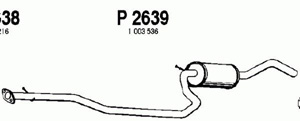 Intermediate muffler in the group  at  Professional Parts Sweden AB (P2639)