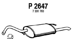 Rear muffler in the group  at  Professional Parts Sweden AB (P2647)
