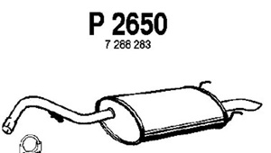 Rear muffler in the group  at  Professional Parts Sweden AB (P2650)