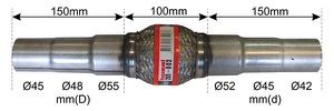 Flexrr Avgassystem in the group Exhaust parts / Flexible Pipe at  Professional Parts Sweden AB (265-003)