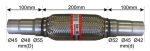 Flexrr Avgassystem in the group Exhaust parts / Flexible Pipe at  Professional Parts Sweden AB (265-005)