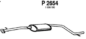 Intermediate muffler in the group  at  Professional Parts Sweden AB (P2654)