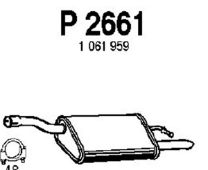 Rear muffler i gruppen Tillflligt dolda artiklar hos  Professional Parts Sweden AB (P2661)