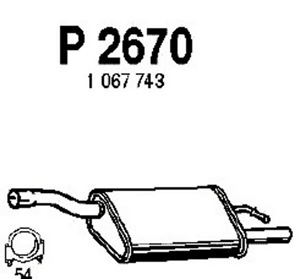 Rear muffler in the group  at  Professional Parts Sweden AB (P2670)