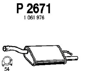 Rear muffler in the group  at  Professional Parts Sweden AB (P2671)
