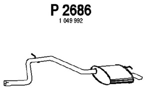 Rear muffler in the group  at  Professional Parts Sweden AB (P2686)