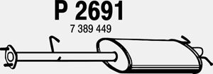 Intermediate muffler in the group  at  Professional Parts Sweden AB (P2691)