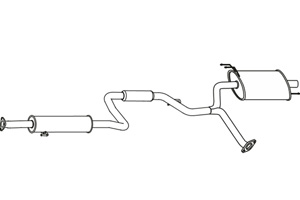 Rear muffler in the group Exhaust parts / Exhaust muffler & kits at  Professional Parts Sweden AB (P27001)