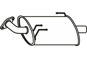 Rear muffler in the group Exhaust parts / Exhaust muffler & kits at  Professional Parts Sweden AB (P27002)