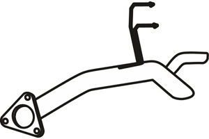 Rear pipe in the group Exhaust parts / Exhaust muffler & kits at  Professional Parts Sweden AB (P27007)