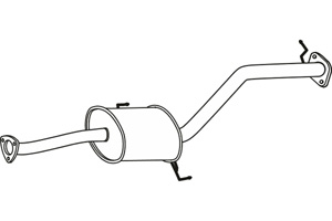 Intermediate muffler in the group Exhaust parts / Exhaust muffler & kits at  Professional Parts Sweden AB (P27008)