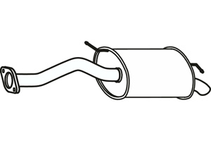 Rear muffler in the group Exhaust parts / Exhaust muffler & kits at  Professional Parts Sweden AB (P27015)