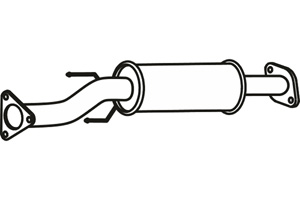 Intermediate muffler in the group Exhaust parts / Exhaust muffler & kits at  Professional Parts Sweden AB (P27018)