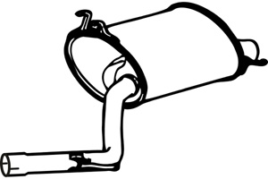 Rear muffler in the group Exhaust parts / Exhaust muffler & kits at  Professional Parts Sweden AB (P27023)