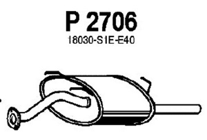 Rear muffler in the group  at  Professional Parts Sweden AB (P2706)