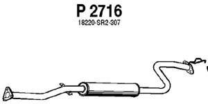 Intermediate muffler in the group  at  Professional Parts Sweden AB (P2716)