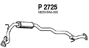 Intermediate muffler in the group  at  Professional Parts Sweden AB (P2725)