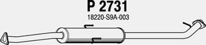 Intermediate muffler in the group  at  Professional Parts Sweden AB (P2731)