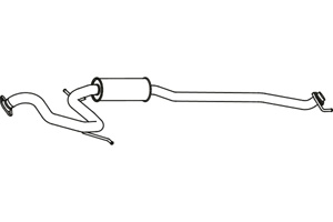 Intermediate muffler in the group  at  Professional Parts Sweden AB (P2753)