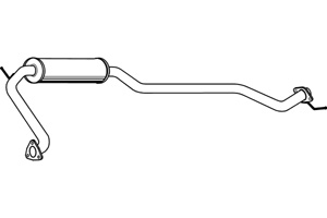 Intermediate muffler in the group Exhaust parts / Exhaust muffler & kits at  Professional Parts Sweden AB (P2774)
