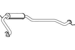 Intermediate muffler in the group  at  Professional Parts Sweden AB (P2775)
