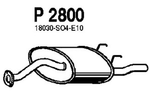 Rear muffler in the group  at  Professional Parts Sweden AB (P2800)