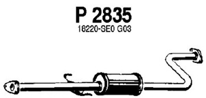 Intermediate muffler in the group  at  Professional Parts Sweden AB (P2835)
