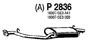 Rear muffler in the group  at  Professional Parts Sweden AB (P2836)